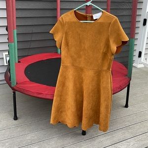 Size 8 Mustard/copper scalloped dress